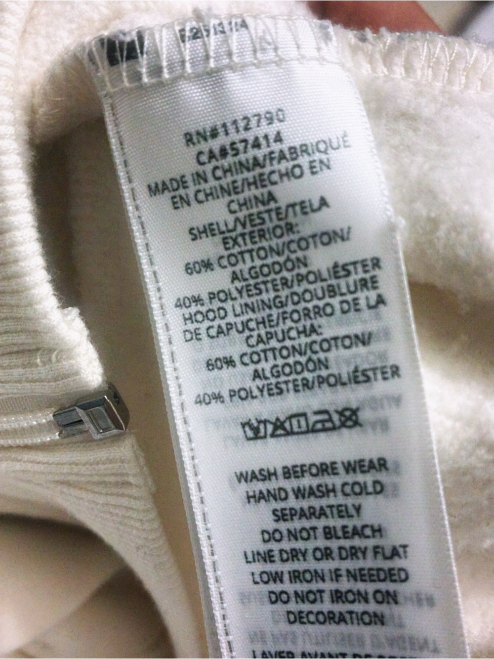 True Religion Cream Sweatshirt with Pink Buddha Guitar Graphic - Picture 4 of 4